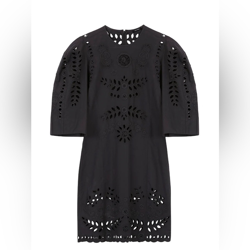ISABEL MARANT Dallin Broderie-Anglaise Cotton-Poplin Mini Dress Size 36